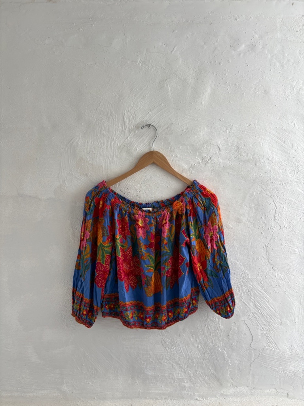Cynthia Rowley floral off-shoulder boho top